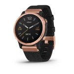 Garmin Fenix 6S Sapphire - Rose Gold with Heathered Black Nylon Band
