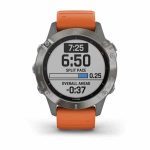 Garmin Fenix 6 Sapphire - Titanium with Ember Orange Band — изображение 2