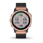 Garmin Fenix 6S Sapphire - Rose Gold with Heathered Black Nylon Band — изображение 5