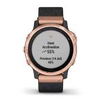 Garmin Fenix 6S Sapphire - Rose Gold with Heathered Black Nylon Band — изображение 7