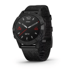 Garmin Fenix 6 Sapphire - Black DLC with Heathered Black Nylon Band