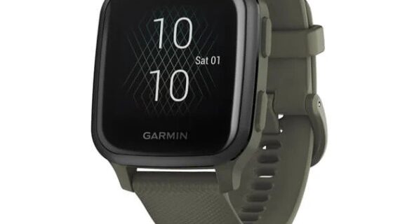 Garmin Venu SQ Music Edition - Slate Aluminium Bezel with Moss Case