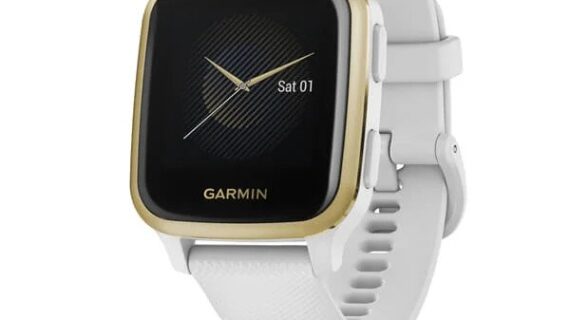 Garmin Venu SQ - Light Gold Aluminium Bezel with White Case