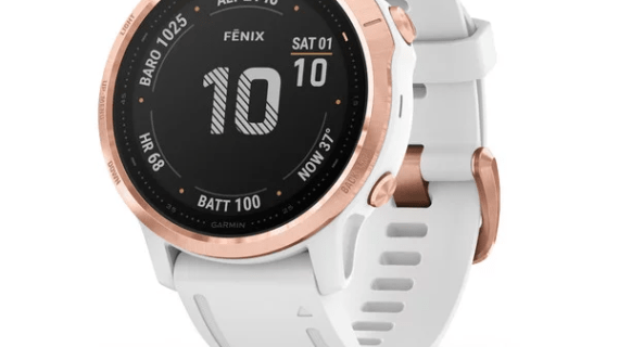 Garmin Fenix 6S Pro - Rose Gold with White Band