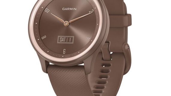 Garmin Vivomove Sport - Cocoa Case with Peach Gold Accents
