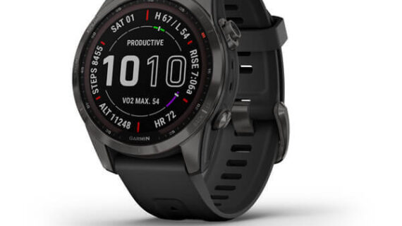 Fenix 7s Sapphire Solar - Carbon Gray DLC Titanium with Black Band