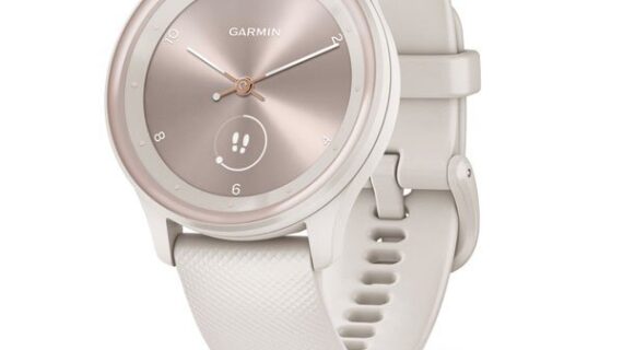 Garmin Vivomove Sport - Ivory Case with Peach Gold Accents