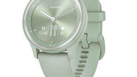 Garmin Vivomove Sport - Cool Mint Case with Silver Accents