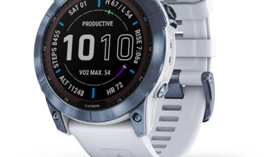 Fenix 7x Sapphire Solar - Mineral Blue DLC Titanium with Whitestone Band