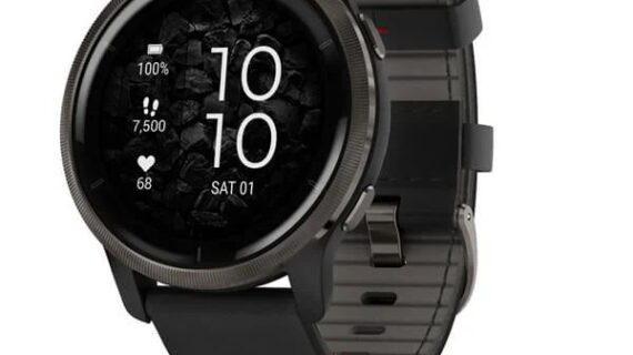 Garmin Venu 2 - Black with Leather Band