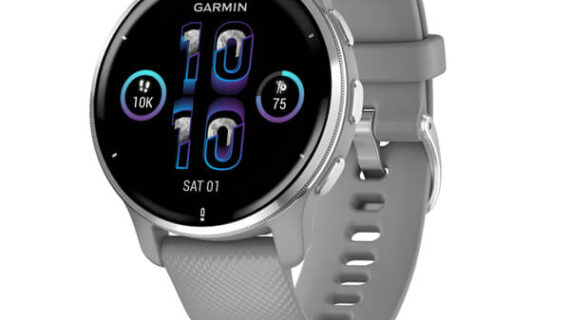 Garmin Venu 2 Plus - Silver Stainless Steel Bezel with Powder Gray Case