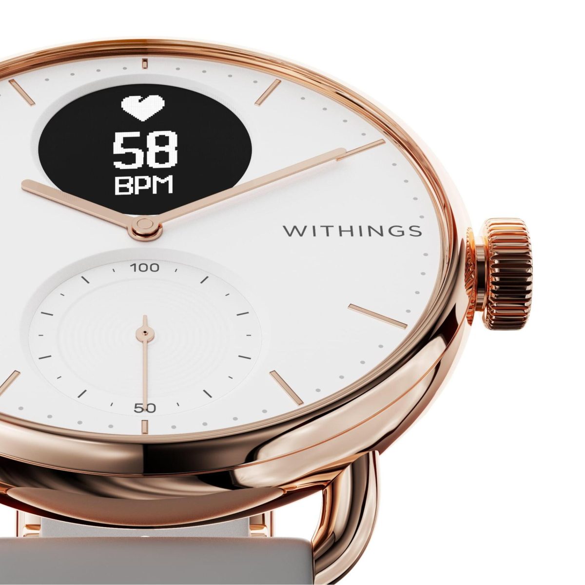Withings Scanwatch 38 mm - White & Rose — изображение 3