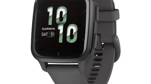 Garmin Venu Sq 2 - Slate Aluminum Bezel with Shadow Gray Case and Silicone Band