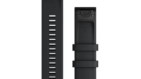 Ремешок силиконовый Garmin Quickfit 22 - Black with Black Stainless Steel Hardware