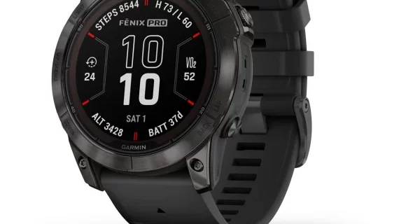 Garmin Fenix 7X Pro – Sapphire Solar Edition Carbon Gray DLC Titanium with Black