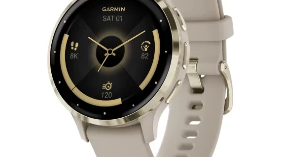 Garmin Venu 3S - Soft Gold with French Gray