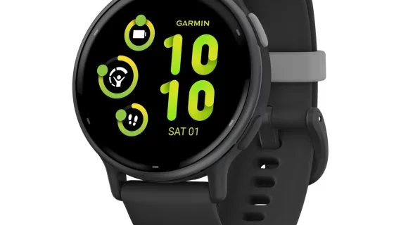 Garmin vivoactive 5 - Slate Aluminum Bezel with Black Case and Silicone Band
