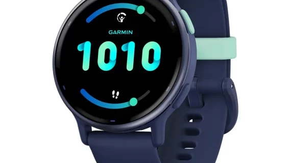 Garmin vivoactive 5 - Metallic Navy Aluminum Bezel with Navy Case and Silicone Band