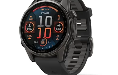 Garmin Fenix 8 43 mm AMOLED Sapphire - Carbon Gray DLC Titanium with Black/Pebble Gray
