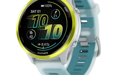 Forerunner 570 - 47 мм Amp Желтый алюминий с полупрозрачной белой/бирюзовой полосой