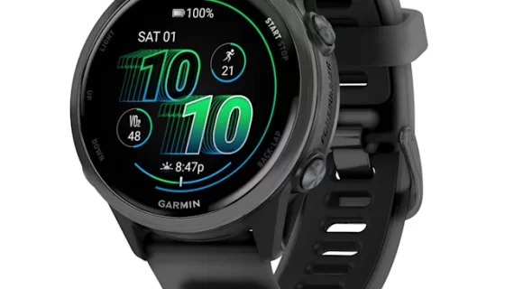 Forerunner 570 - 42 мм Алюминий сланцево-серого цвета с полупрозрачной черной/черной полосой