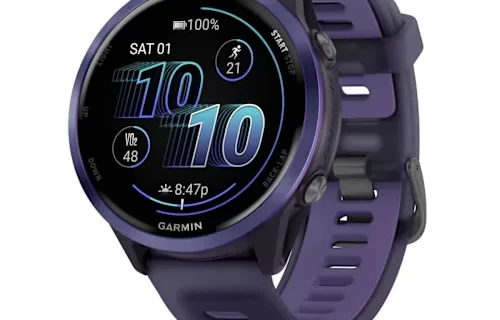 Forerunner 570 - 47 мм Алюминий цвета индиго с полупрозрачной полосой цвета имперского пурпура/индиго