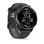 Forerunner 970 - Carbon Gray DLC Titanium with Black Case and Black/Translucent Whitestone Band — изображение 4