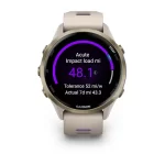 Forerunner 970 Soft Gold Titanium with French Gray Case and French Gray/Translucent Indigo Band — изображение 3