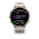 Forerunner 970 Soft Gold Titanium with French Gray Case and French Gray/Translucent Indigo Band — изображение 8