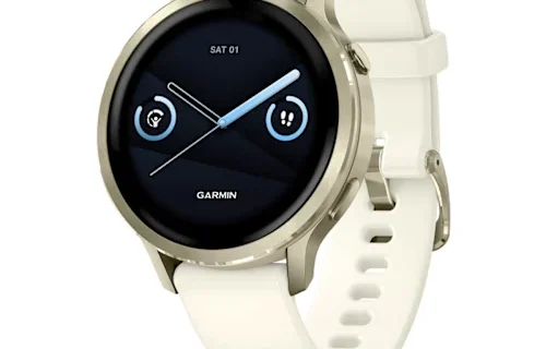 Venu 4 – 41 mm Lunar Gold with Bone Silicone Band