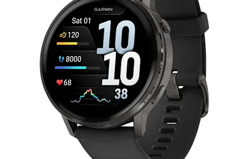 Venu 4 – 45 mm Slate with Black Silicone Band