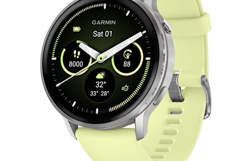 Venu 4 – 45 mm Silver with Citron Silicone band