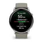 Venu 4 – 45 mm Silver with Silver Gray Silicone Band — изображение 9